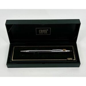 Cross Chrome Ballpoint Pen 3502 Writing Instrument with Box Company Logo